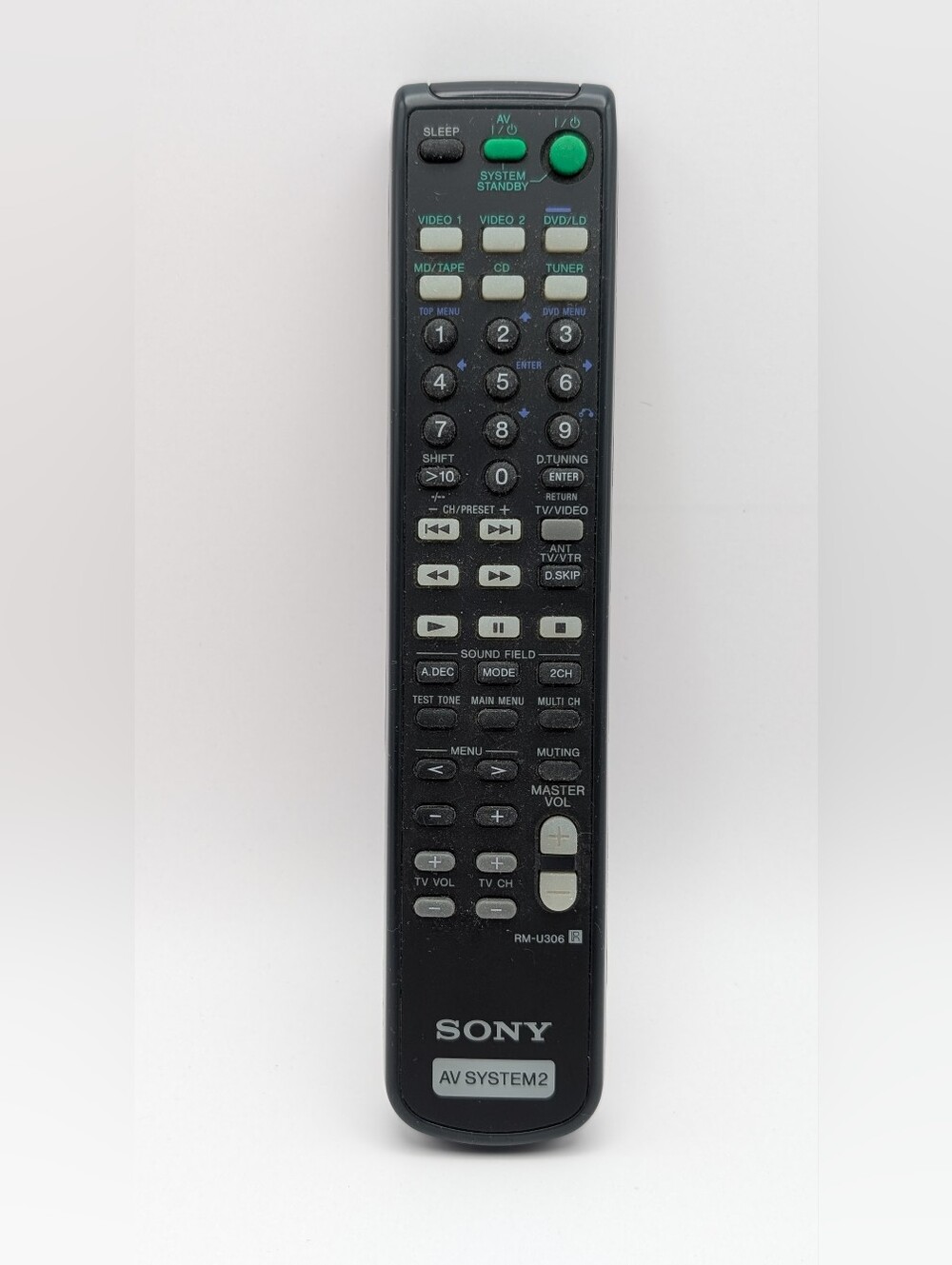 Genuine Sony AV System 2 Remote Control RM-U306 Controller RMU306 OEM Authentic